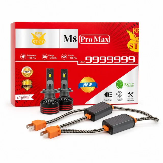 هدلایت آفتابی M8 pro max برند Stco پایه H4