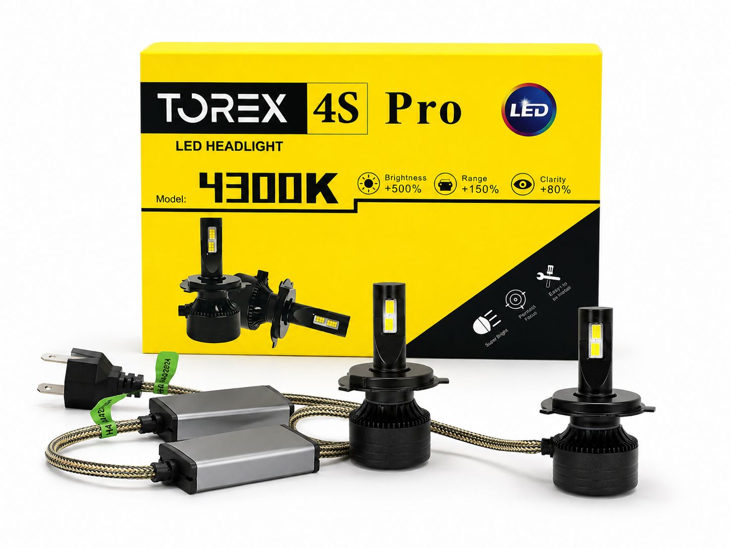 هدلایت  دورنگ TOREX مدل 4S Pro پایه H4